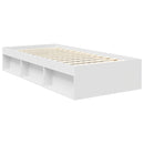 Sengestel med hovedgærde Hvid 90 x 190 cm Massiv fyrretræ