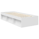 Sengestel med hovedgærde Hvid 75 x 190 cm Massiv fyrretræ