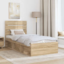 Sengestel med hovedgærde Sonoma eg 75 x 190 cm Massiv fyrretræ