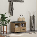 Hallbænk Artisan Eg 60 x 38 x 46 cm Kunstigt træ og stof