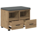 Hallbænk Artisan Eg 60 x 38 x 46 cm Kunstigt træ og stof