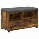 Hallbænk Røget Eg 80 x 38 x 46 cm Kunstigt træ og stof