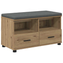 Hallbænk Artisan Eg 80 x 38 x 46 cm Kunstigt træ og stof