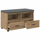 Hallbænk Artisan Eg 80 x 38 x 46 cm Kunstigt træ og stof