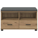 Hallbænk Artisan Eg 80 x 38 x 46 cm Kunstigt træ og stof