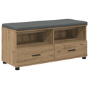 Hallbænk Artisan Eg 100 x 38 x 46 cm Kunstigt træ og stof