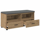 Hallbænk Artisan Eg 100 x 38 x 46 cm Kunstigt træ og stof