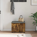 Hallbænk med pude Røget Eg 60 x 38 x 46 cm Kunstigt træ og stof