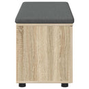 Hallbænk Sonoma eg 100 x 38 x 46 cm Kunstigt træ og stof