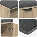 Hallbænk med dør Sonoma eg 60 x 38 x 46 cm Kunstigt træ og stof