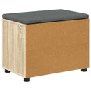 Hallbænk med dør Sonoma eg 60 x 38 x 46 cm Kunstigt træ og stof