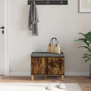 Hallbænk med pude Røget Eg 60 x 38 x 46 cm Kunstigt træ og stof