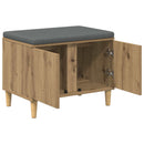 Hallbænk Artisan Eg 60 x 38 x 46 cm Kunstigt træ og stof