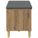 Hallbænk Artisan Eg 80 x 38 x 46 cm Kunstigt træ og stof