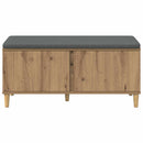 Hallbænk Artisan Eg 100 x 38 x 46 cm Kunstigt træ og stof