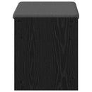 Hallbænk Sort Eg 63 x 38 x 45 cm Kunstigt træ og stof