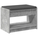 Hallbænk BetonGrå 63 x 38 x 45 cm Kunstigt træ og stof