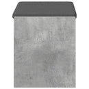Hallbænk BetonGrå 63 x 38 x 45 cm Kunstigt træ og stof
