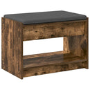 Hallbænk Røget Eg 63 x 38 x 45 cm Kunstigt træ og stof
