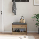 Hallbænk Artisan Eg 63 x 38 x 45 cm Kunstigt træ og stof