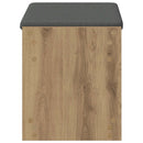 Hallbænk Artisan Eg 63 x 38 x 45 cm Kunstigt træ og stof