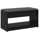 Hallbænk Sort Eg 83 x 38 x 45 cm Kunstigt træ og stof