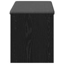 Hallbænk Sort Eg 83 x 38 x 45 cm Kunstigt træ og stof