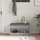 Hallbænk BetonGrå 83 x 38 x 45 cm Kunstigt træ og stof