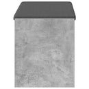 Hallbænk BetonGrå 83 x 38 x 45 cm Kunstigt træ og stof