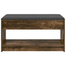 Hallbænk Røget Eg 83 x 38 x 45 cm Kunstigt træ og stof
