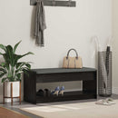 Hallbænk Sort Eg 103 x 38 x 45 cm Kunstigt træ og stof