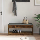 Hallbænk Røget Eg 103 x 38 x 45 cm Kunstigt træ og stof