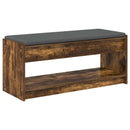 Hallbænk Røget Eg 103 x 38 x 45 cm Kunstigt træ og stof
