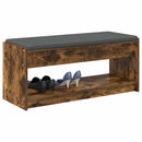 Hallbænk Røget Eg 103 x 38 x 45 cm Kunstigt træ og stof