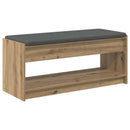 Hallbænk Artisan Eg 103 x 38 x 45 cm Kunstigt træ og stof