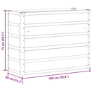 Plantekasse Elfenben 100 x 40 x 75 cm Stål