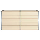 Plantekasse Elfenben 160 x 80 x 75 cm Stål