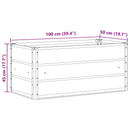 Plantekasse Elfenben 100 x 50 x 45 cm Galvaniseret stål