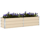 Plantekasse Elfenben 195 x 50 x 45 cm Galvaniseret stål