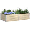 Plantekasse Elfenben 195 x 100 x 45 cm Galvaniseret stål