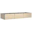 Plantekasse Elfenben 290 x 100 x 45 cm Galvaniseret stål