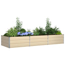 Plantekasse Elfenben 290 x 100 x 45 cm Galvaniseret stål