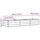 Plantekasse Elfenben 290 x 100 x 45 cm Galvaniseret stål