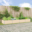 Plantekasse Elfenben 385 x 100 x 45 cm Galvaniseret stål