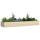 Plantekasse Elfenben 385 x 100 x 45 cm Galvaniseret stål