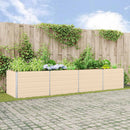 Plantekasse Elfenben 385 x 100 x 75 cm Galvaniseret stål