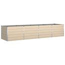 Plantekasse Elfenben 385 x 100 x 75 cm Galvaniseret stål
