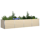 Plantekasse Elfenben 385 x 100 x 75 cm Galvaniseret stål