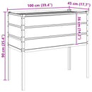 Plantekasse Elfenben 100 x 45 x 90 cm Galvaniseret stål