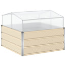 Plantekasse Elfenben 100 x 100 x 77 cm Galvaniseret stål